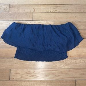💙Large Rue21 Blue Cropped Off The Shoulder Top💙